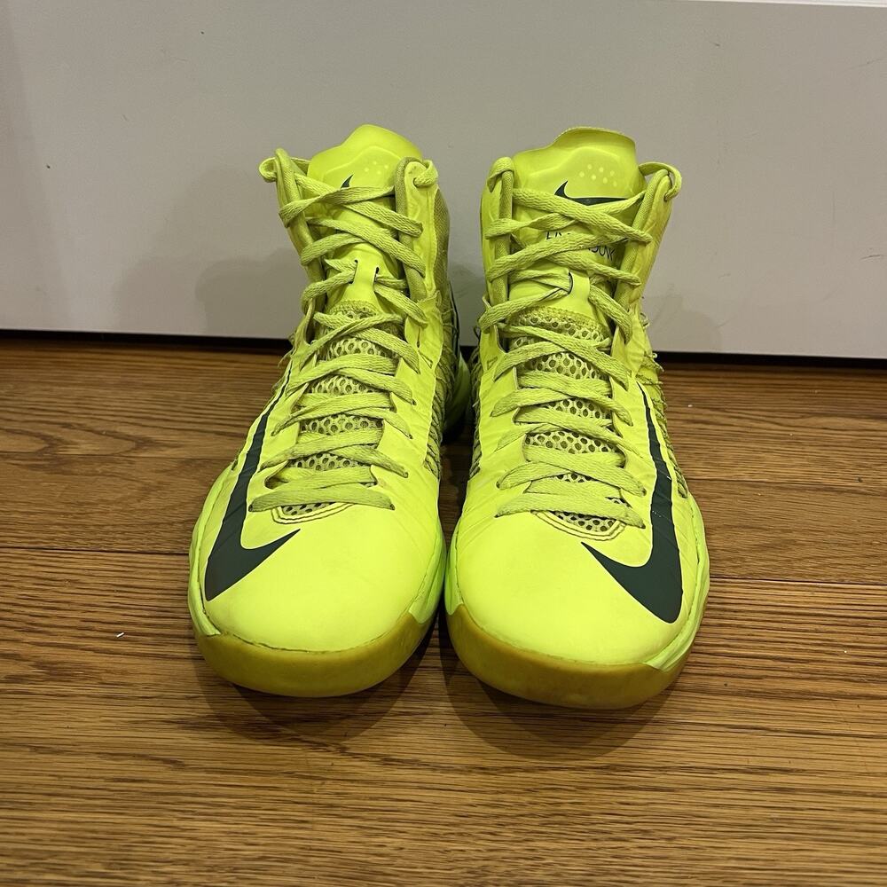 Nike‎ Hyperdunk Shoes Yellow 524934-700 Basketball High Top Size 10.5